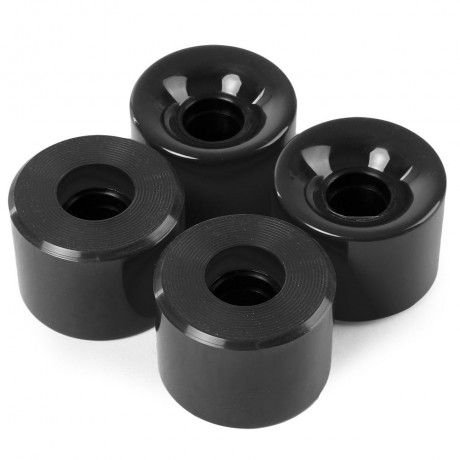 4PCS HIGH STRENGTH LONGBOARD SKATEBOARD WHEELS - 60 X 45MM (BLACK)