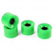 4PCS HIGH STRENGTH LONGBOARD SKATEBOARD WHEELS - 60 X 45MM (GREEN)