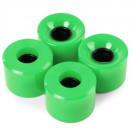 4PCS HIGH STRENGTH LONGBOARD SKATEBOARD WHEELS - 60 X 45MM (GREEN)