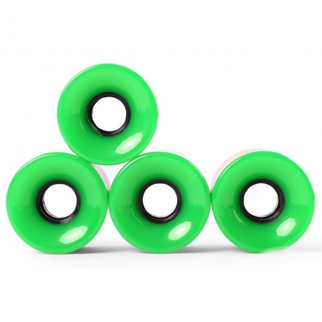 4PCS HIGH STRENGTH LONGBOARD SKATEBOARD WHEELS - 60 X 45MM (GREEN)