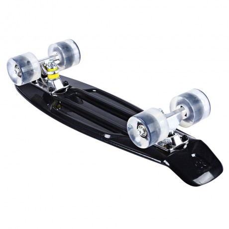 22 INCHES MINI CRUISER BANANA STYLE LONGBOARD PASTEL COLOR FISH SKATEBOARD WITH LED FLASHI
