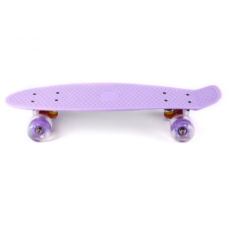 22 INCHES MINI CRUISER BANANA STYLE LONGBOARD PASTEL COLOR FISH SKATEBOARD WITH LED FLASHI