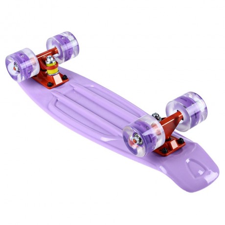 22 INCHES MINI CRUISER BANANA STYLE LONGBOARD PASTEL COLOR FISH SKATEBOARD WITH LED FLASHI