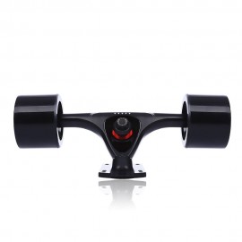2PCS UNIVERSAL DURABLE MAGNESIUM ALLOY 7 INCH SKATEBOARD TRUCK WITH WHEEL (BLACK)