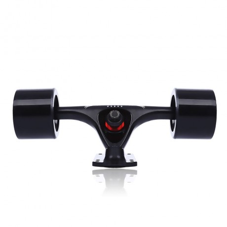 2PCS UNIVERSAL DURABLE MAGNESIUM ALLOY 7 INCH SKATEBOARD TRUCK WITH WHEEL (BLACK)