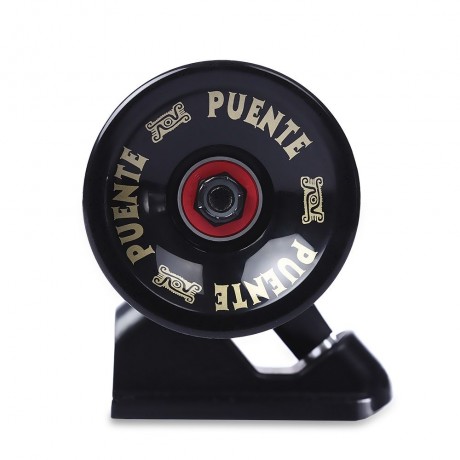 2PCS UNIVERSAL DURABLE MAGNESIUM ALLOY 7 INCH SKATEBOARD TRUCK WITH WHEEL (BLACK)