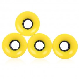 4PCS 60 X 45MM OUTDOOR PU MADE SKATEBOARDING WHEELS (YELLOW)