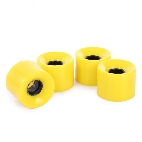 4PCS 60 X 45MM OUTDOOR PU MADE SKATEBOARDING WHEELS (YELLOW)
