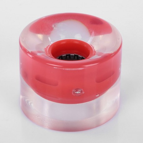 4PCS 60 X 45MM PU LED TRANSPARENT SKATEBOARDING WHEELS (RED)
