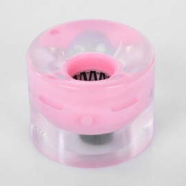 4PCS 60 X 45MM PU LED TRANSPARENT SKATEBOARDING WHEELS (PINK)