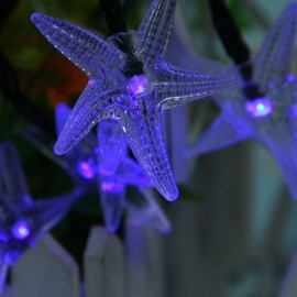 HX 30 STARFISH SHAPE SOLAR LED DECORATIVE LAMPS STRING LIGHT FOR CHRISTMAS FESTIVAL (BLUE)