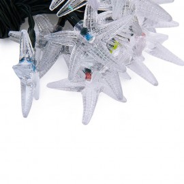 HX 30 STARFISH SHAPE SOLAR LED DECORATIVE LAMPS STRING LIGHT FOR CHRISTMAS FESTIVAL (COLOR
