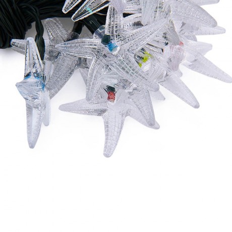 HX 30 STARFISH SHAPE SOLAR LED DECORATIVE LAMPS STRING LIGHT FOR CHRISTMAS FESTIVAL (COLOR