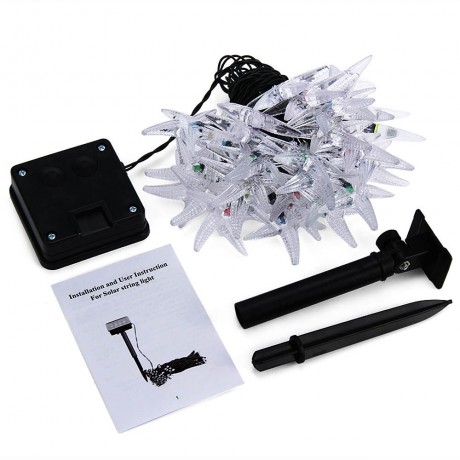 HX 30 STARFISH SHAPE SOLAR LED DECORATIVE LAMPS STRING LIGHT FOR CHRISTMAS FESTIVAL (COLOR