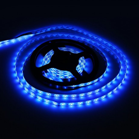 5 METERS 12V 3528 SMD WATERPROOF IP65 LED STRIP LAMP WITH 300 LEDS (BLUE, EU PLUG)