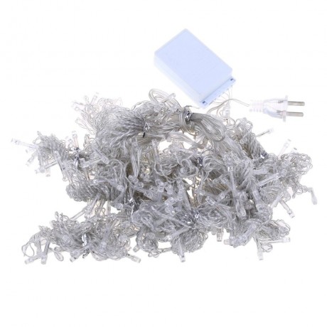 304 LEDS CHRISTMAS STRING FAIRY LIGHT WINDOW CURTAIN LIGHTING (BLUE, CHINESE PLUG)