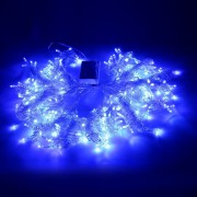 304 LEDS CHRISTMAS STRING FAIRY LIGHT WINDOW CURTAIN LIGHTING (BLUE, EU PLUG)