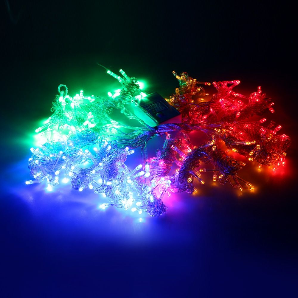 304 LEDS CHRISTMAS STRING FAIRY LIGHT WINDOW CURTAIN LIGHTING (COLORFUL, EU PLUG)
