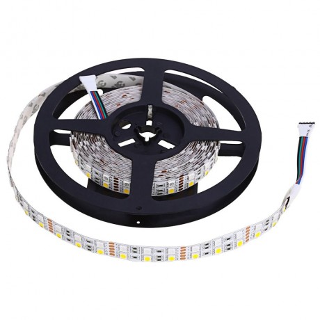 5M DOUBLE ROW 5050 SMD 600 RGB WHITE LED STRIP LIGHT FOR DECORATION (WARM WHITE LIGHT)
