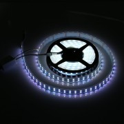 5M DOUBLE ROW 5050 SMD 600 RGB WHITE STRIP LIGHT WATERPROOF LED FLEXIBLE LAMP (BLACK, 24V 