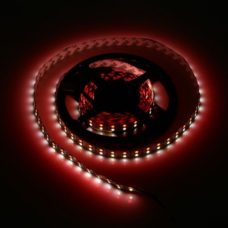 5M DOUBLE ROW 5050 SMD 600 RGB WHITE STRIP LIGHT WATERPROOF LED FLEXIBLE LAMP (BLACK, 24V 