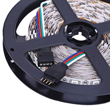 5M 300 LEDS SMD 5050 FLEXIBLE COLORFUL STRIP LIGHT WITH REMOTE CONTROL (COLORFUL, US PLUG)