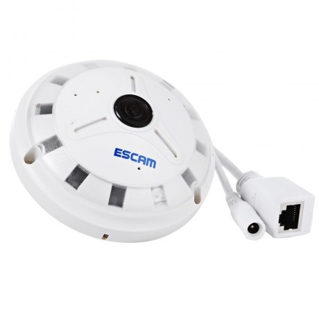 ESCAM QP130 1.3MP P2P H.264 360 DEGREES PANORAMIC FISH EYE HD IP CAMERA SUPPORT 128GB TF C