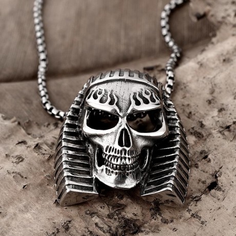 N022 TITANIUM FASHION CHAIN 316L STAINLESS STEEL VINTAGE PENDANT NECKLACE