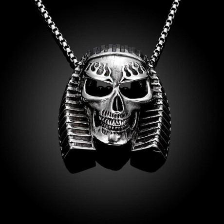N022 TITANIUM FASHION CHAIN 316L STAINLESS STEEL VINTAGE PENDANT NECKLACE