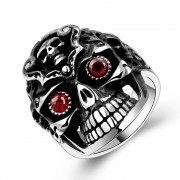 R192 316L STAINLESS STEEL NEW DESIGN FINGER RING FOR MAN (SILVER GRAY, SIZE 8/9/10/11)