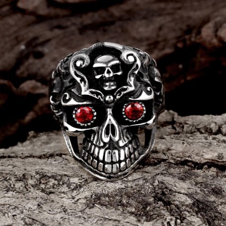 R192 316L STAINLESS STEEL NEW DESIGN FINGER RING FOR MAN (SILVER GRAY, SIZE 8/9/10/11)