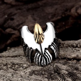 R165 STYLISH WHOLESALE VARIOUS STYLES 316L STAINLESS STEEL PUNK RING (SILVER, SIZE 8/9/10/