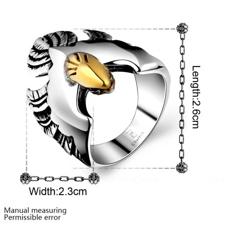 R165 STYLISH WHOLESALE VARIOUS STYLES 316L STAINLESS STEEL PUNK RING (SILVER, SIZE 8/9/10/