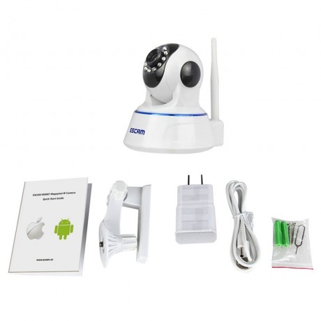 ESCAM QF002 IP CAMERA WIFI 720P P2P NIGHT VISION SUPPORT ANDROID IOS