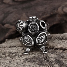 R182 316L STAINLESS STEEL NEW DESIGN FINGER RING FOR MAN (SILVER GRAY, SIZE 8/9/10/11)