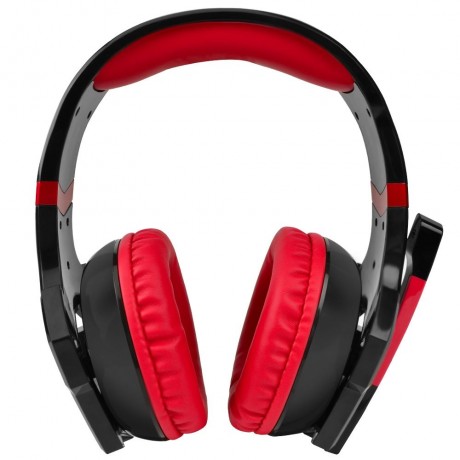 ANTI-NOISE COLORFUL LIGHT STEREO 3PCS 3.5MM USB PLUG GAMING HEADPHONES HEADSET (RED)