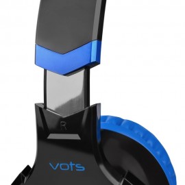 ANTI-NOISE COLORFUL LIGHT STEREO 3PCS 3.5MM USB PLUG GAMING HEADPHONES HEADSET (BLUE)