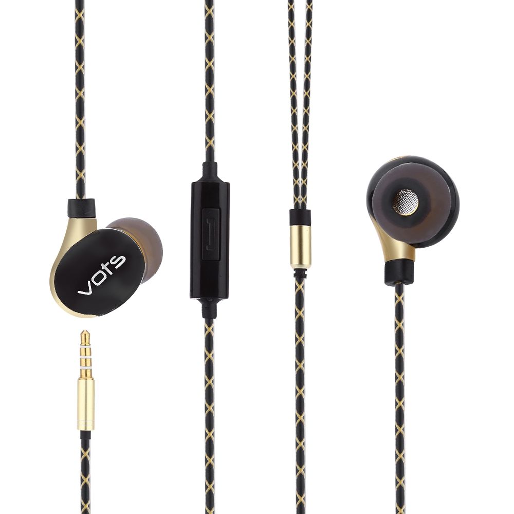 Y1 3.5MM PLUG HIFI STEREO NOISE REDUCTION MUSIC EARPHONES HEADPHONES (GOLDEN)