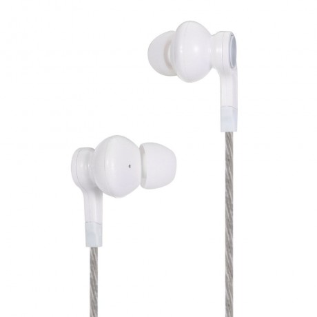QT100 IN-EAR STEREO 3.5MM HIFI SPORT EARPHONE WITH MIC VOLUME CONTROL (WHITE)