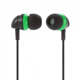 SE371 UNIVERSAL 3.5MM PLUG EARPHONES STEREO MUSIC HEADPHONES (BLACK AND GREEN)