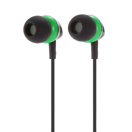 SE371 UNIVERSAL 3.5MM PLUG EARPHONES STEREO MUSIC HEADPHONES (BLACK AND GREEN)