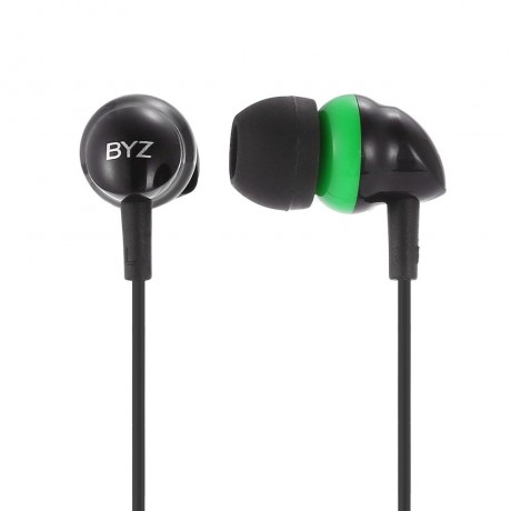 SE371 UNIVERSAL 3.5MM PLUG EARPHONES STEREO MUSIC HEADPHONES (BLACK AND GREEN)