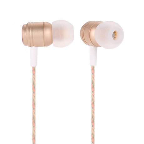 SM483S UNIVERSAL 3.5MM PLUG EARPHONES STEREO MUSIC HEADPHONES (TYRANT GOLD)