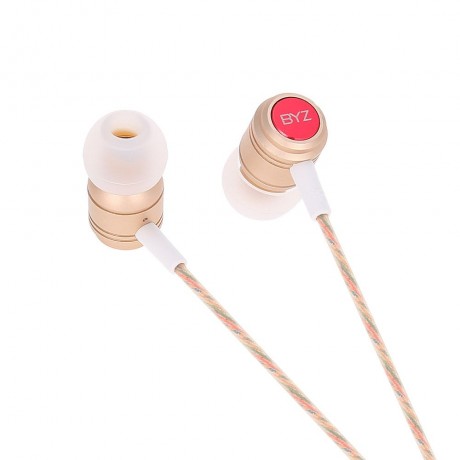 SM483S UNIVERSAL 3.5MM PLUG EARPHONES STEREO MUSIC HEADPHONES (TYRANT GOLD)