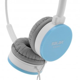 EM300 SUPER BASS STEREO 3.5MM PLUG WIRED HEADSET HEADPHONE (LIGHT BLUE)