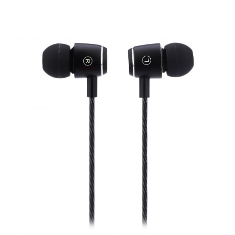 A8 IN-EAR SPORTS HEADSET VOICE CONTROL HEADPHONE EARPHONE STEREO MUSIC (BLACK)