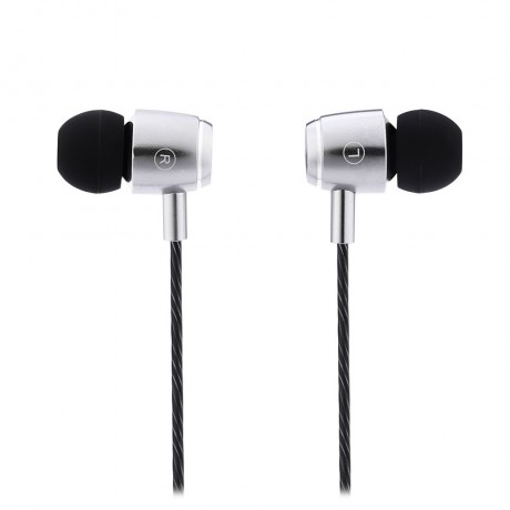 A8 IN-EAR SPORTS HEADSET VOICE CONTROL HEADPHONE EARPHONE STEREO MUSIC (SILVER GRAY)