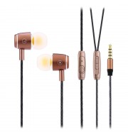 A8 IN-EAR SPORTS HEADSET VOICE CONTROL HEADPHONE EARPHONE STEREO MUSIC (COPPER COLOR)