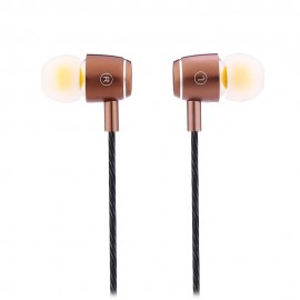 A8 IN-EAR SPORTS HEADSET VOICE CONTROL HEADPHONE EARPHONE STEREO MUSIC (COPPER COLOR)