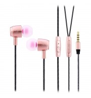 A8 IN-EAR SPORTS HEADSET VOICE CONTROL HEADPHONE EARPHONE STEREO MUSIC (LIGHT PINK)